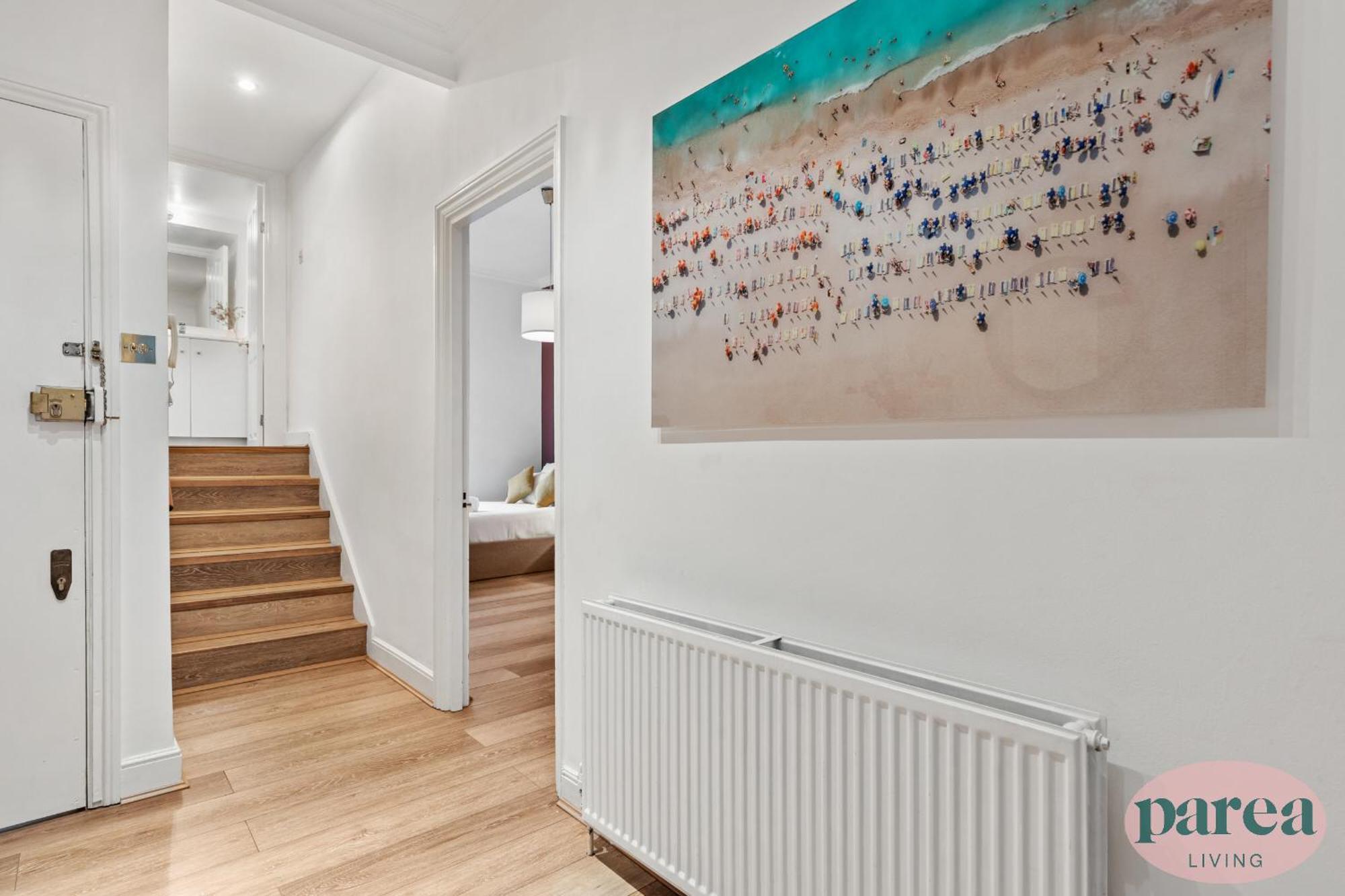 Parea Living - South Kensington, Elegant 1-Bedroom Flat, Wfh Desk Londen Buitenkant foto